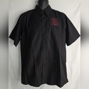 RED KAP Mechanic Shirt Tall Boys Brass Band Size Large CJ-2866
